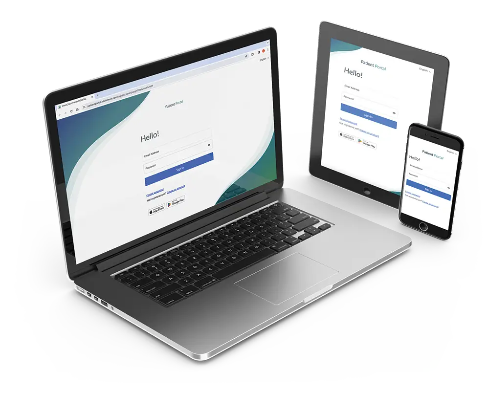 Responsive login form on laptop, tablet, phone Responsive login form on laptop, tablet, phone