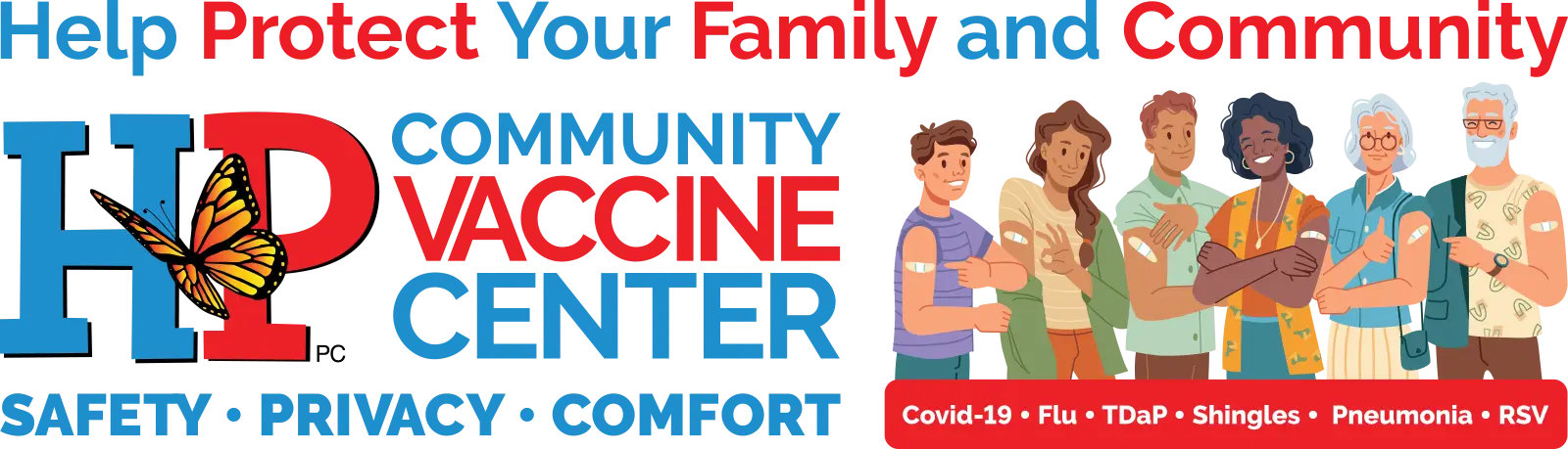 Community vaccine center: protect your family. Community vaccine center: protect your family.